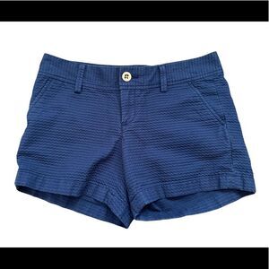Lilly Pulitzer The Callahan navy blue textured shorts sz 4‎